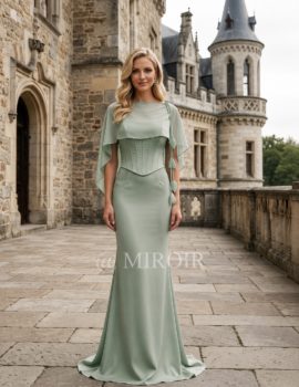 Robe sirène avec cape 80596