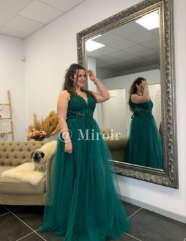 Robe de cérémonie en tulle dos lacé 9232