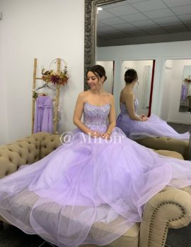 Robe bustier en tulle 9581