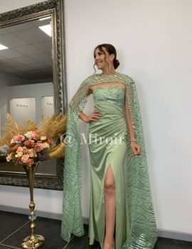 Robe sirène avec cape 2539