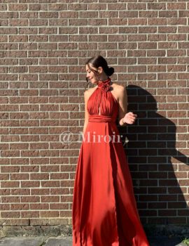 Robe de cérémonie à col ras du cou 2431